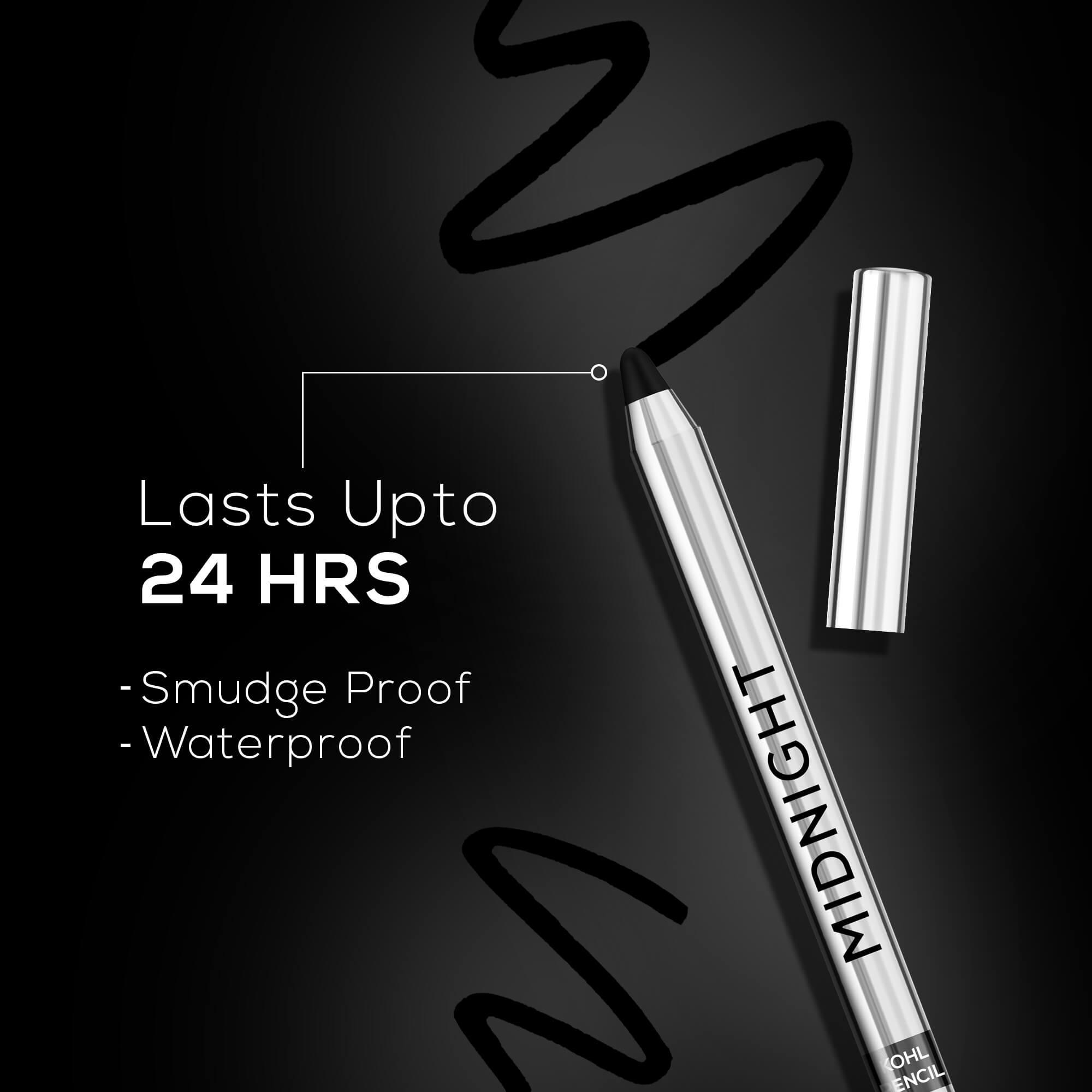 Renee Midnight Kohl Pencil – Intense Black, Long-Lasting, Smudge-Proof Perfection — image 4