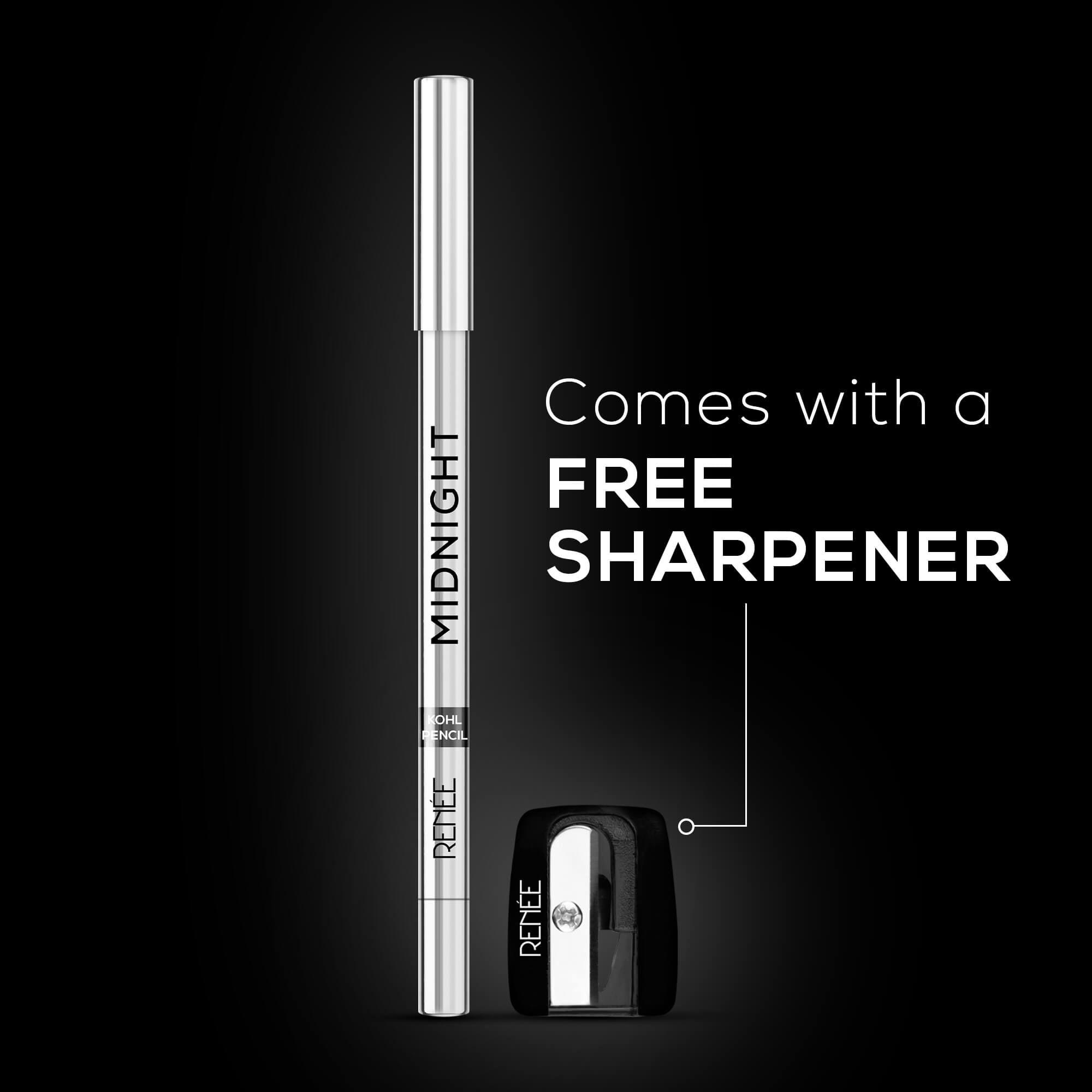 Renee Midnight Kohl Pencil – Intense Black, Long-Lasting, Smudge-Proof Perfection — image 5