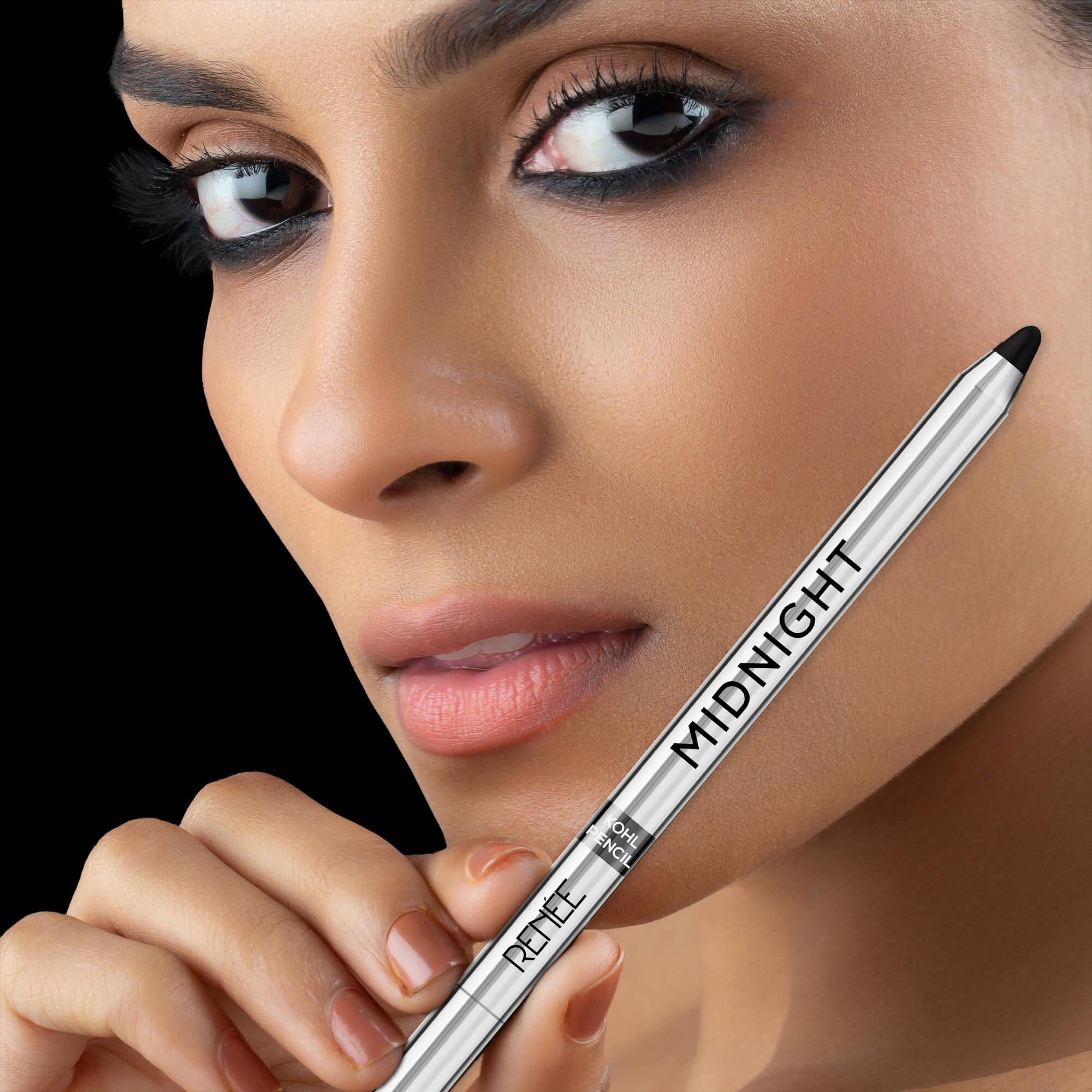 Renee Midnight Kohl Pencil – Intense Black, Long-Lasting, Smudge-Proof Perfection — image 8