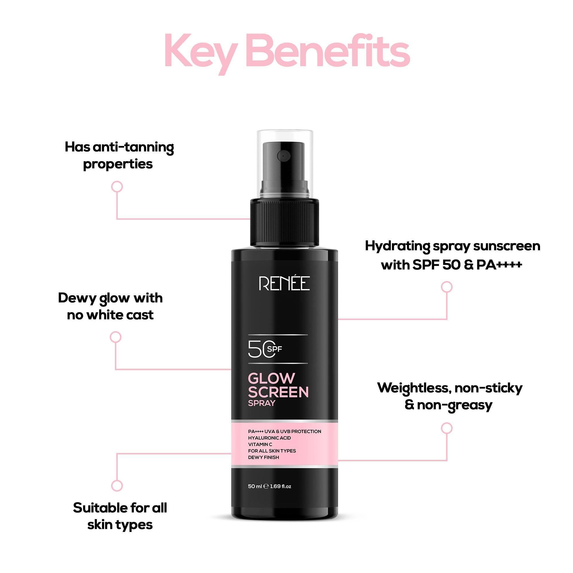 RENEE Glowscreen SPF 50 Sunscreen Spray – Instant Glow, Ultimate Protection! — image 2