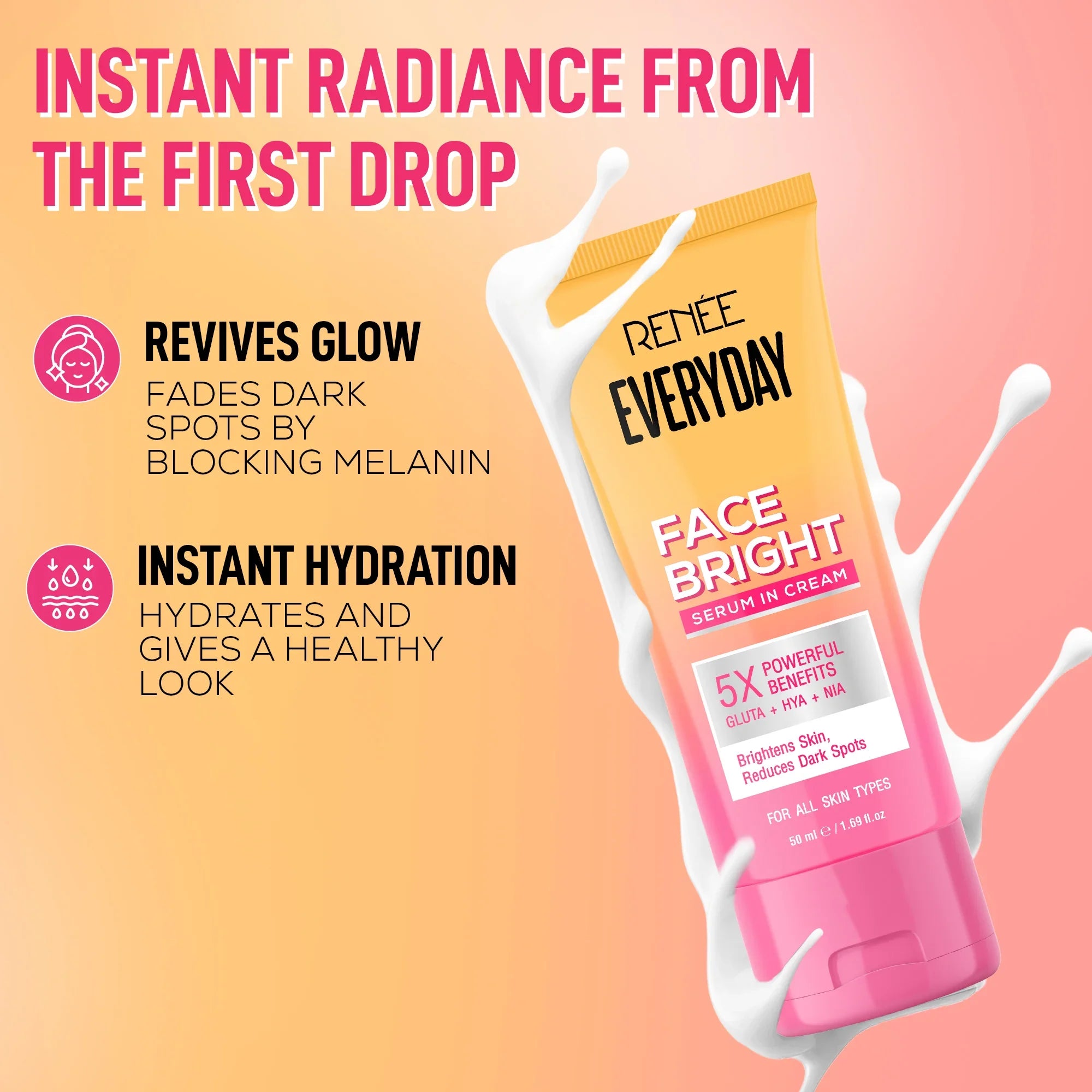 Buy RENEE Everyday Face Bright Serum-In-Cream Online – Brightening, Hydrating & Lightweight Daily Moisturizer — image 4