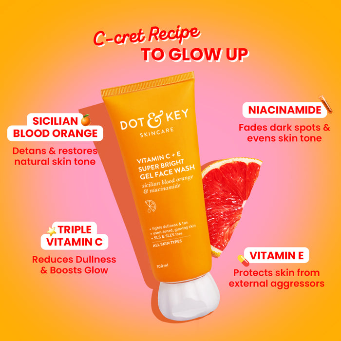 Dot & Key Vitamin C + E Gel Face Wash – Brighten, Cleanse & Glow Naturally! — image 3