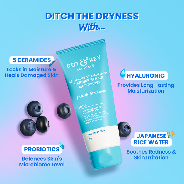 Dot & Key Barrier Repair Moisturizer (Hyaluronic + Ceramides) – Restore, Hydrate & Strengthen Your Skin Barrier! — image 3