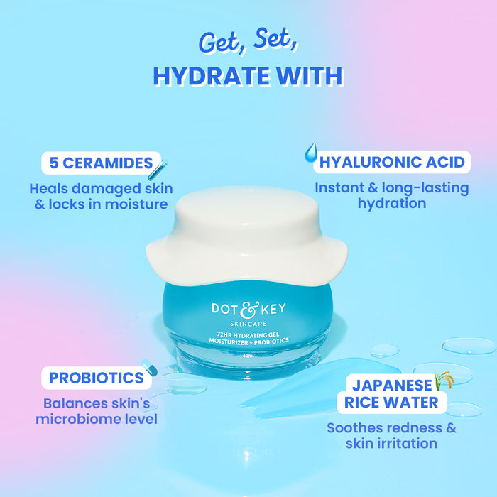 Dot & Key 72HR Hydrating Gel Moisturizer + Probiotics – Long-Lasting Hydration for Plump, Healthy Skin! — image 3