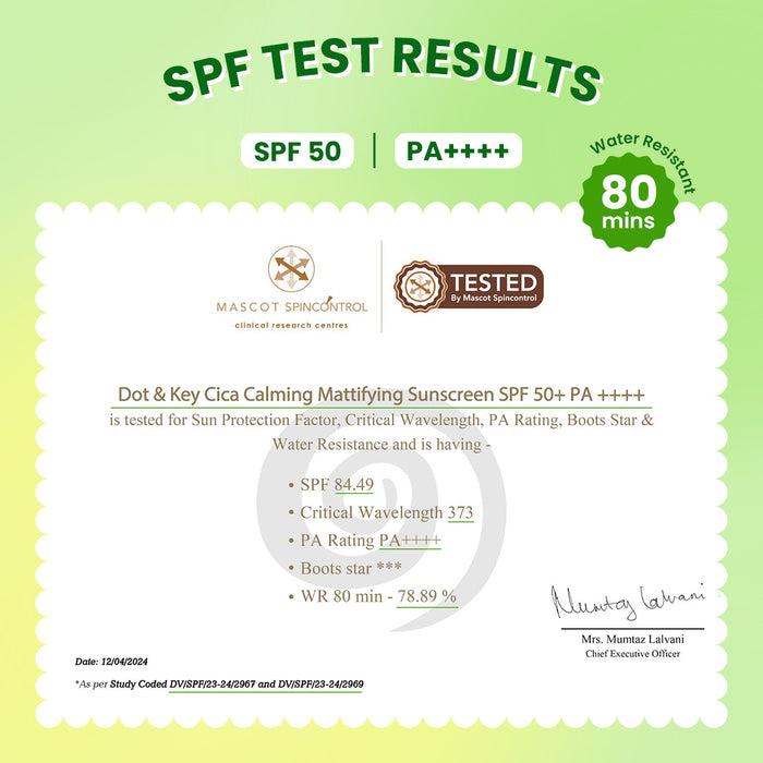 Dot & Key Cica + Niacinamide Matte Sunscreen SPF 50+ PA++++ – Soothe, Protect & Control Shine! — image 2