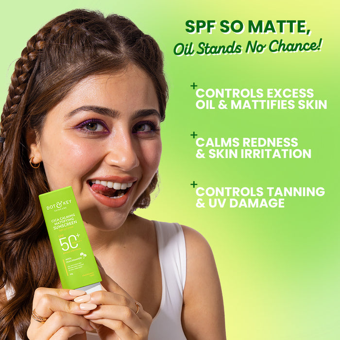 Dot & Key Cica + Niacinamide Matte Sunscreen SPF 50+ PA++++ – Soothe, Protect & Control Shine! — image 5