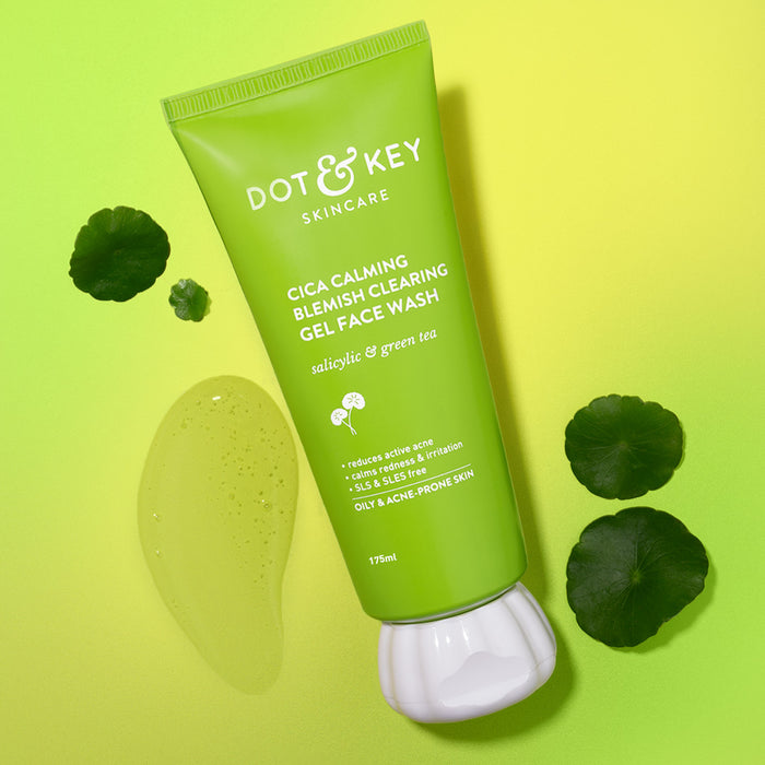 Dot & Key Cica + Salicylic Acid Face Wash for Oily Skin – Calm, Clear & Control Your Skin! Dot & Key Cica + Salicylic Acid Face Wash for Oily Skin – Calm, Clear & Control Your Skin!