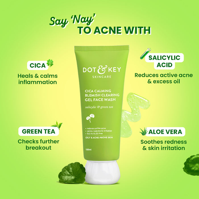 Dot & Key Cica + Salicylic Acid Face Wash for Oily Skin – Calm, Clear & Control Your Skin! — image 3