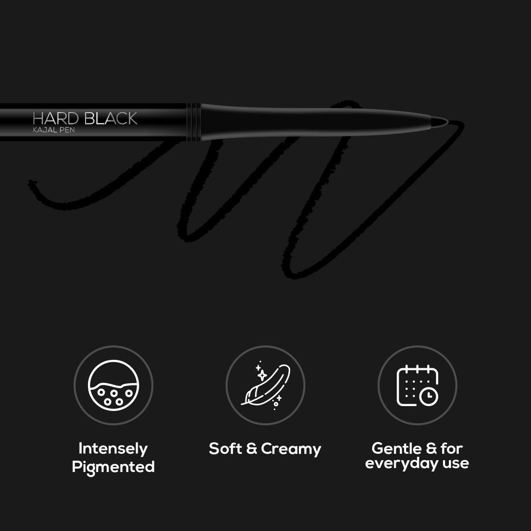 RENEE Hard Black Kajal Pen with Sharpener – Intense, Long-Lasting, & Smudge-Proof Eyes! — image 4