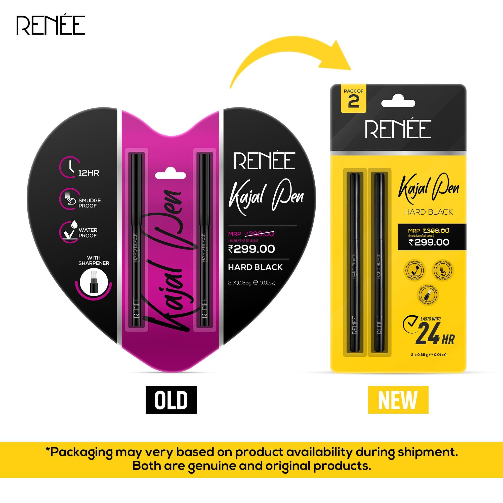 RENEE Hard Black Kajal Pen with Sharpener – Intense, Long-Lasting, & Smudge-Proof Eyes! — image 7