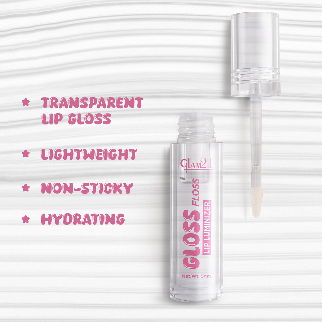 Glam21 Gloss Floss Lip Luminizer | High-Shine Gloss, Non-Sticky Formula | Hydrating, Plumping & Smooth Finish | Long-Lasting Lip Gloss for Everyday Glam — image 3