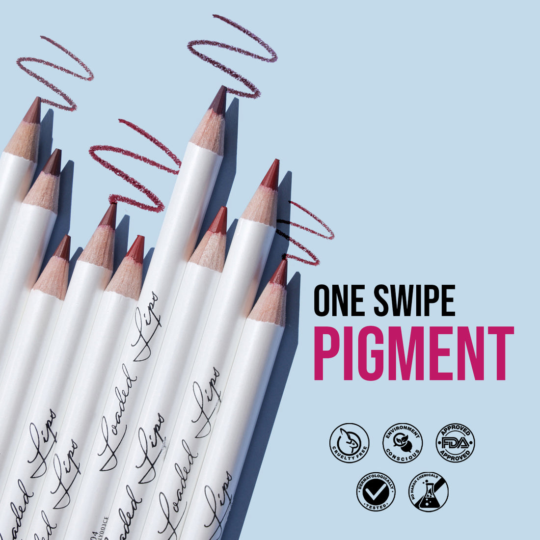 Glam21 Loaded Lips Matte Lip Liner – 12 Pieces Box | Long-Lasting, Smudge-Proof & High-Pigment Lip Liners | Smooth Glide, Precise Definition & Full Coverage Lip Pencil Set — image 5