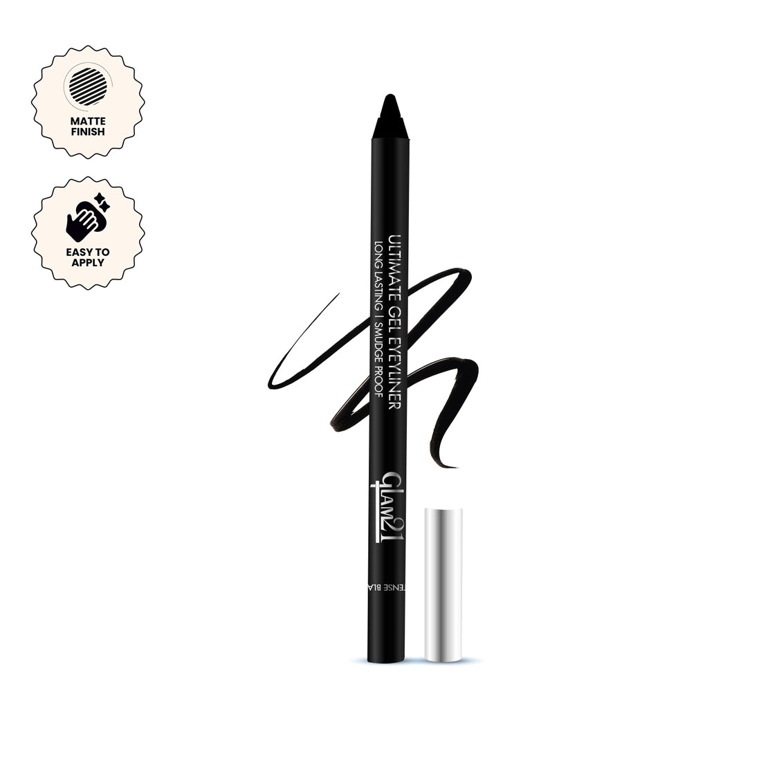 Glam21 Ultimate Gel Eyeliner Kajal | Intense Jet Black, Smudge-Proof & Waterproof | Long-Lasting Gel Kajal for Bold, Defined Eyes | Soft, Smooth & High-Pigment Formula Glam21 Ultimate Gel Eyeliner Kajal | Intense Jet Black, Smudge-Proof & Waterproof | Long-Lasting Gel Kajal for Bold, Defined Eyes | Soft, Smooth & High-Pigment Formula