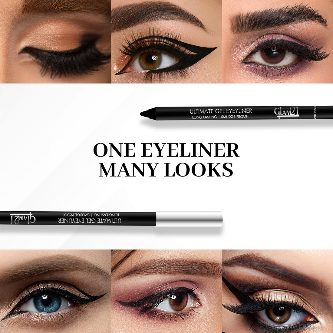 Glam21 Ultimate Gel Eyeliner Kajal | Intense Jet Black, Smudge-Proof & Waterproof | Long-Lasting Gel Kajal for Bold, Defined Eyes | Soft, Smooth & High-Pigment Formula — image 4