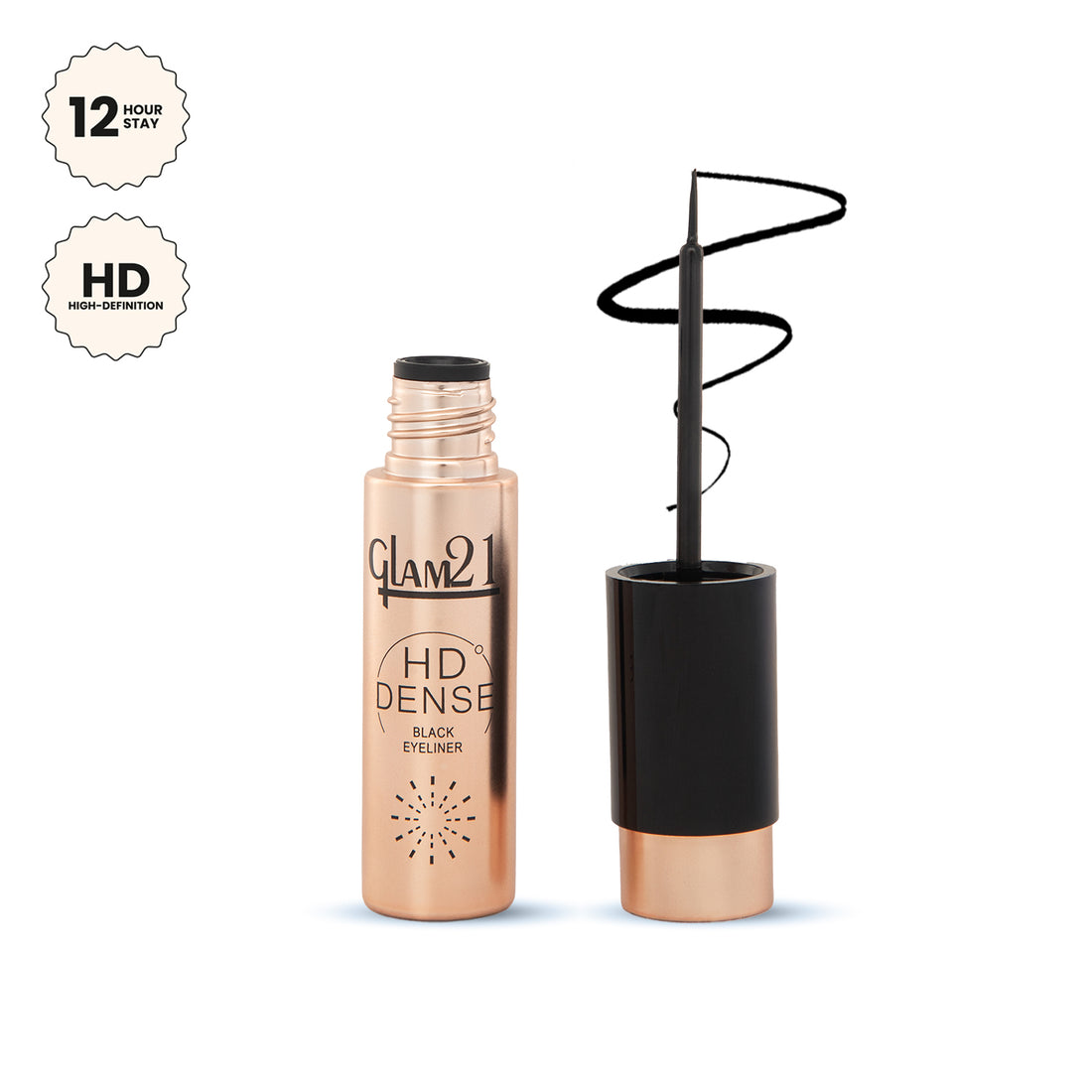 Glam21 HD Dense Black Eyeliner – Intense Black, Smudge-Proof & All-Day Wear Glam21 HD Dense Black Eyeliner – Intense Black, Smudge-Proof & All-Day Wear