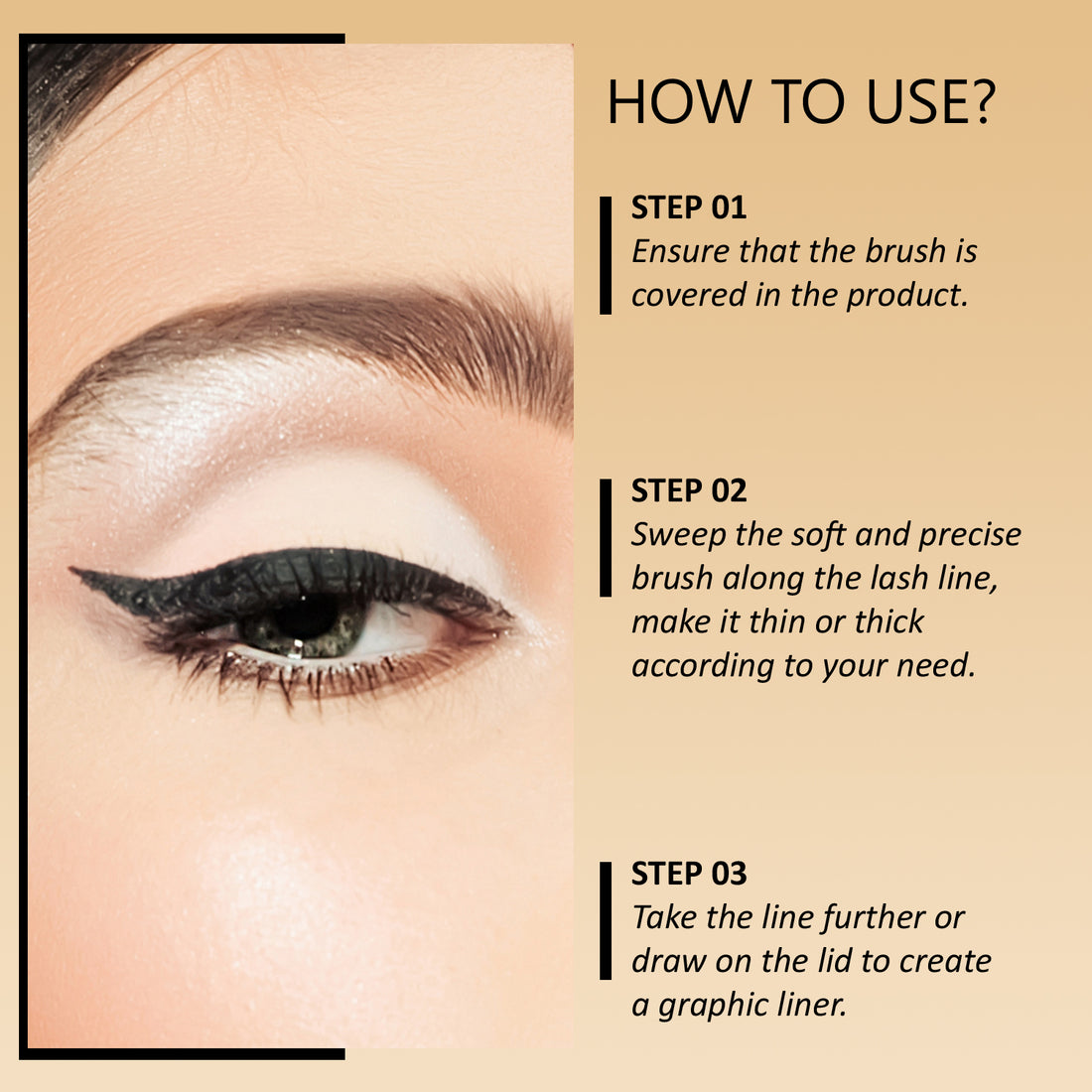 Glam21 HD Dense Black Eyeliner – Intense Black, Smudge-Proof & All-Day Wear — image 6
