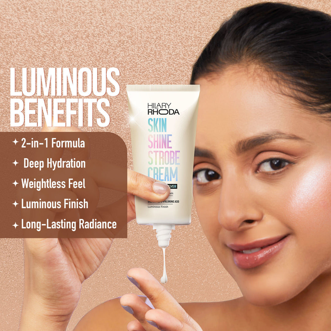 Hillary Rhoda Skin Shine Strobe Cream – Instant Glow, Dewy Radiance & Hydrated Skin — image 4