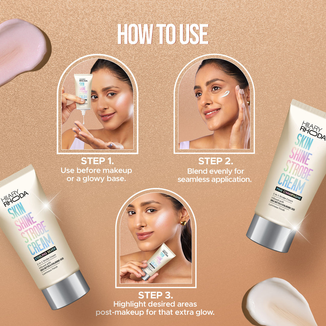 Hillary Rhoda Skin Shine Strobe Cream – Instant Glow, Dewy Radiance & Hydrated Skin — image 7
