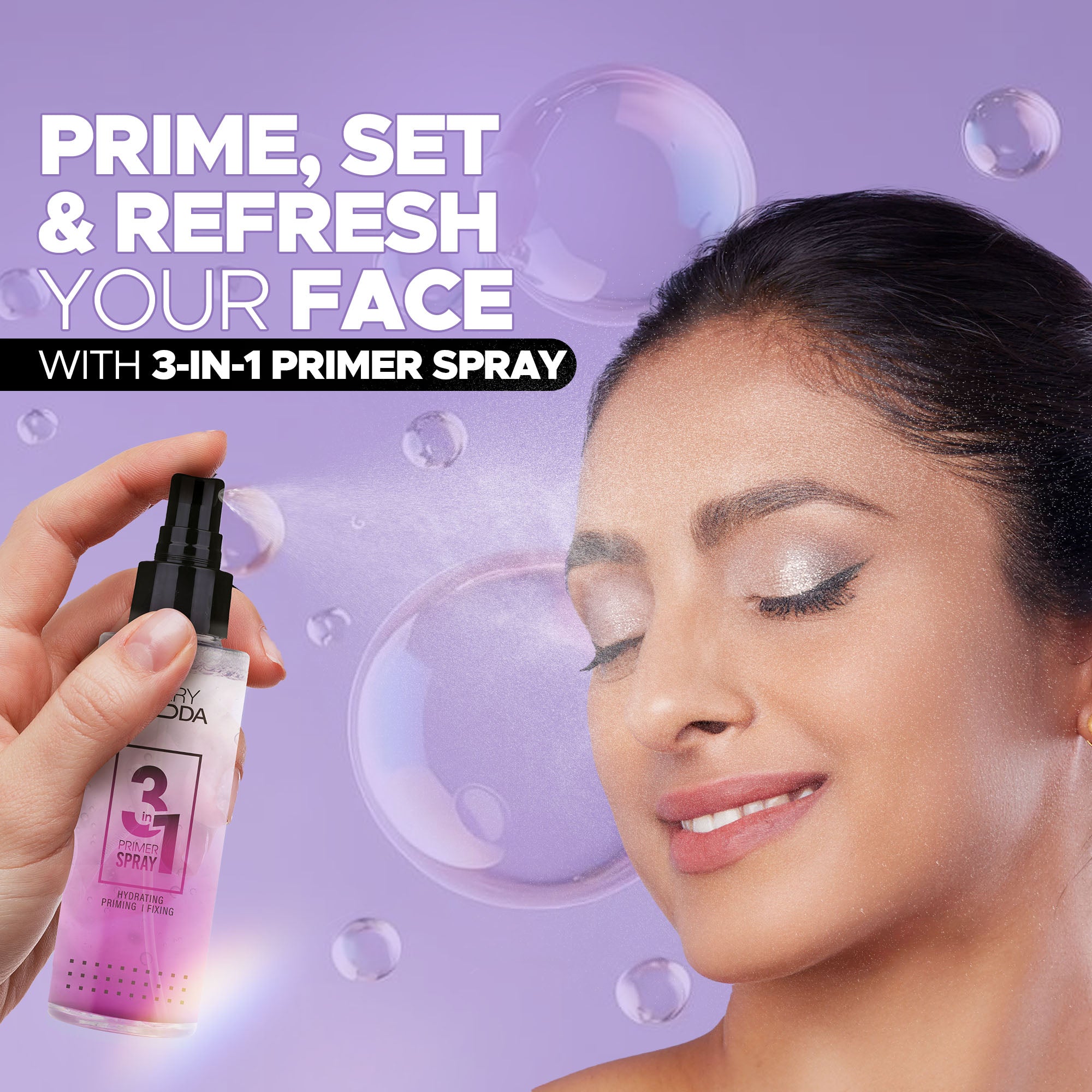 Hilary Rhoda 3-in-1 Primer Spray – Prep, Set & Refresh for Flawless Makeup All Day — image 3