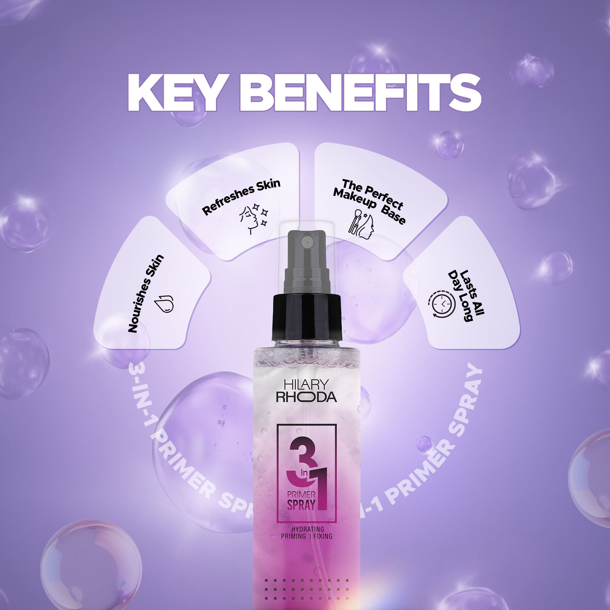 Hilary Rhoda 3-in-1 Primer Spray – Prep, Set & Refresh for Flawless Makeup All Day — image 6