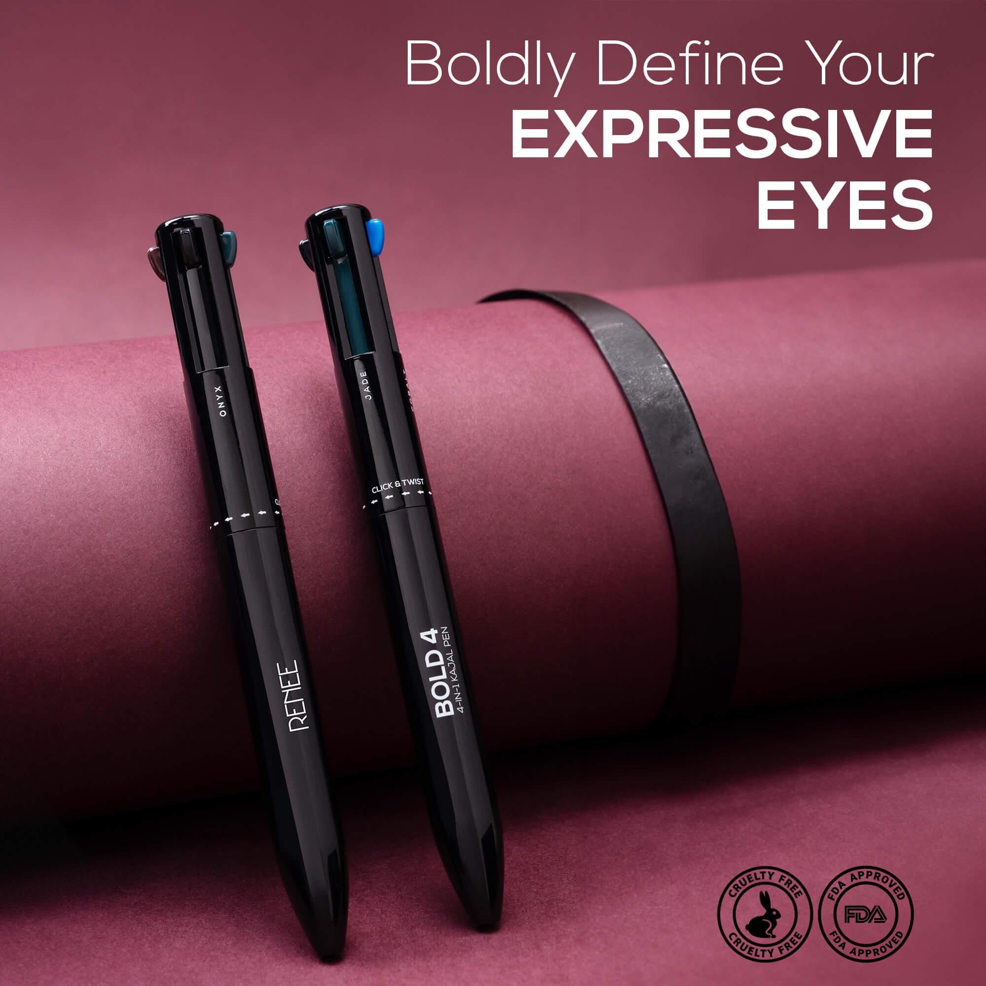 RENEE Bold 4-IN-1 Kajal — Intense, Smudge proof Definition for Girls & Women — image 6