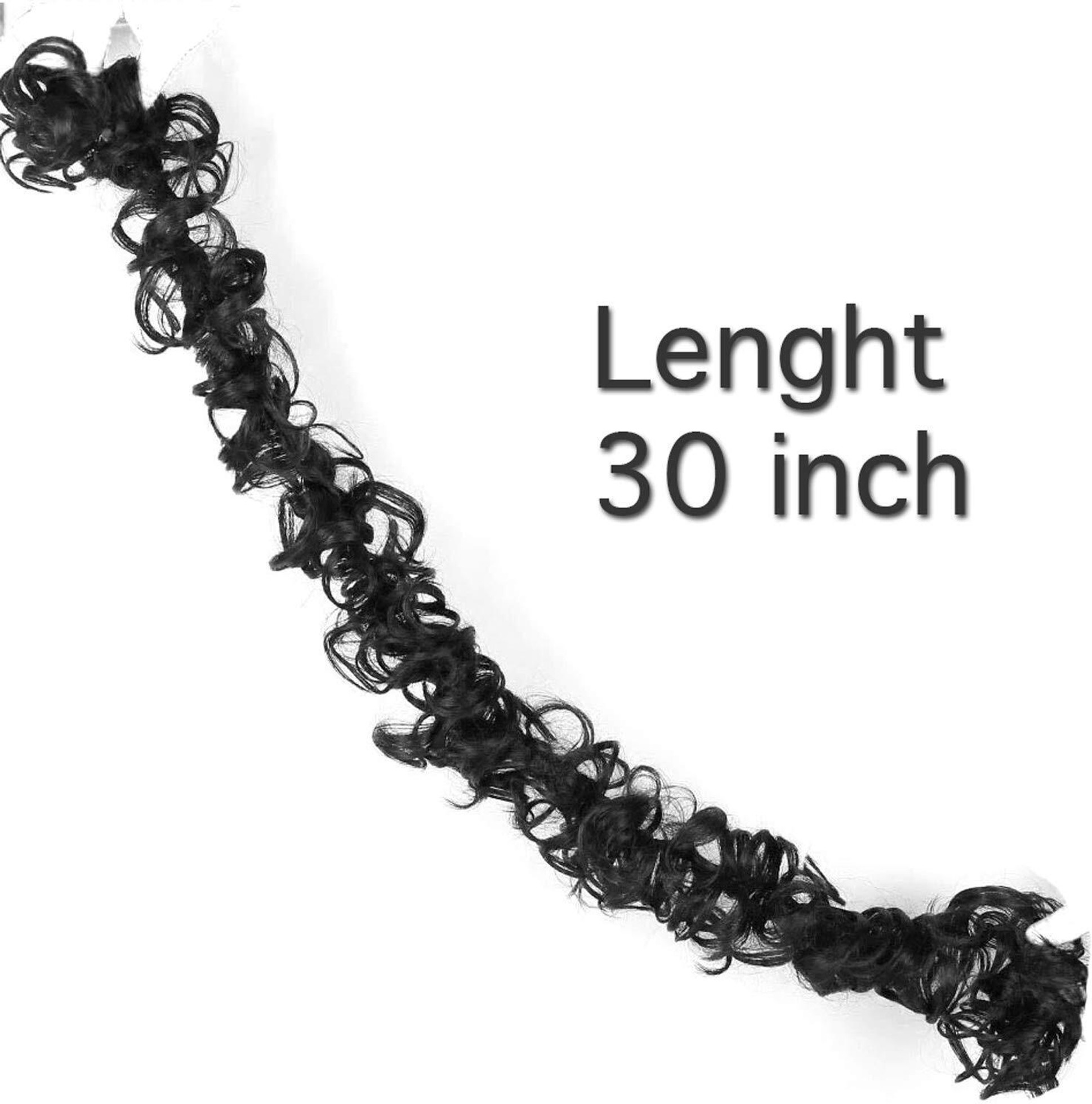 Messy curly ponytail hair extension and Wigs (frill) for womens and girls Braid Extension — image 4