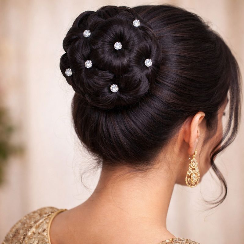 Hair cluther bun judda with stone for womens Hair cluther bun judda with stone for womens