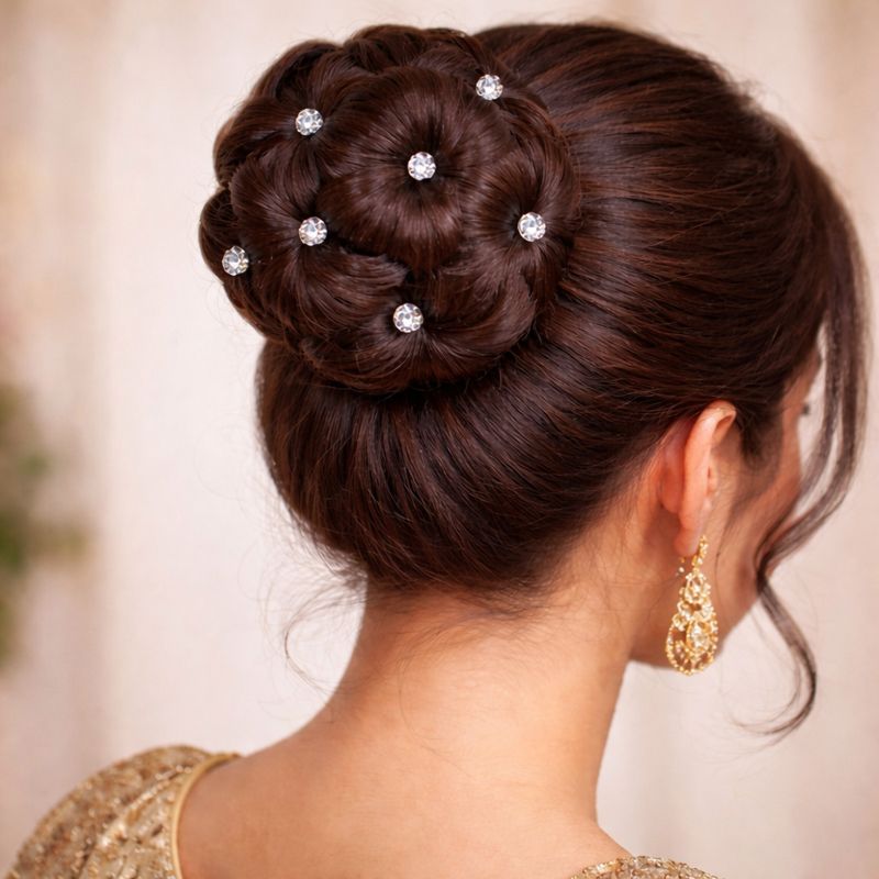 Hair cluther bun judda with stone for womens Hair cluther bun judda with stone for womens